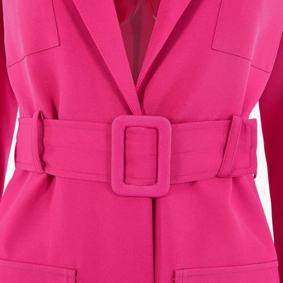 Lioness Blazer Dress Women's Size Medium Pink Belted Jacket Party Night Out Mini - Picture 9 of 13